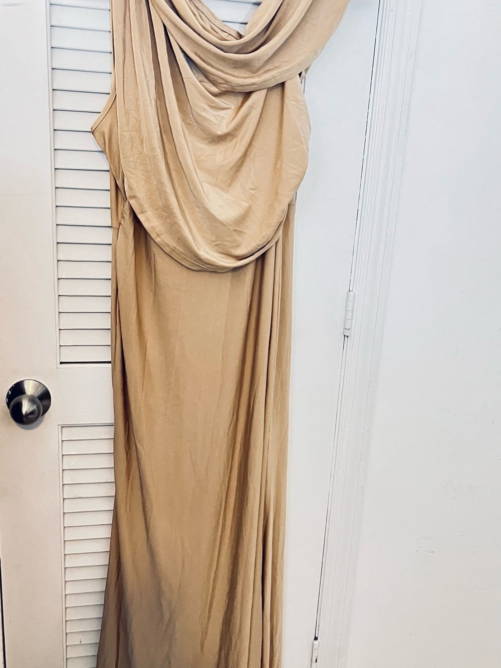 & Other Stories Beige Draped Maxi Dress